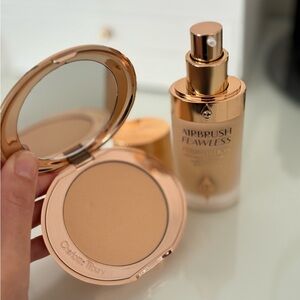 Charlotte Tilbury Airbrush Flawless Foundation and Powder - Cream